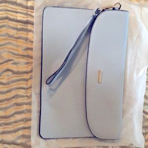 New soft blue/grey wristlet perfect for any occasion